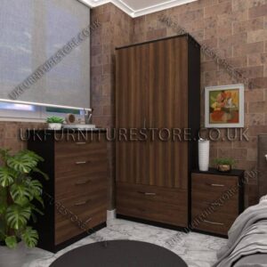 2 Door Wardrobe Set With Drawer