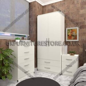 2 Door Wardrobe Set With Drawer