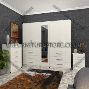 5 Door Wardrobe With Mirror