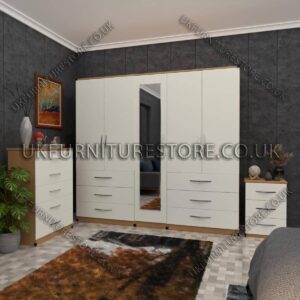 5 Door Wardrobe With Mirror