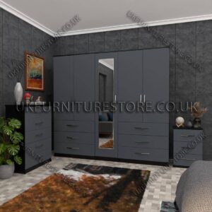 5 Door Wardrobe With Mirror