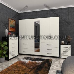 5 Door Wardrobe With Mirror