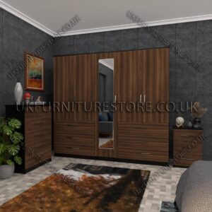 5 Door Wardrobe With Mirror