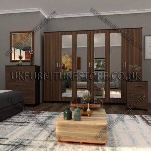 6 Door Wardrobe Set with 4 Mirrors - Image 4