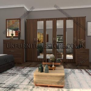 6 Door Wardrobe Set with 4 Mirrors - Image 11